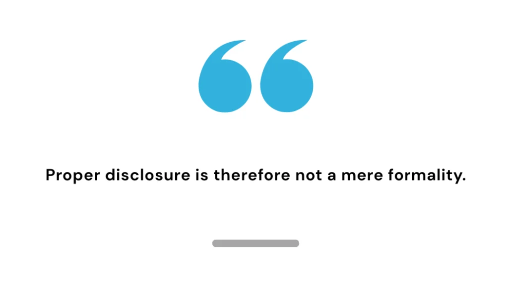 Quote highlighting the importance of proper financial disclosure in family law matters.